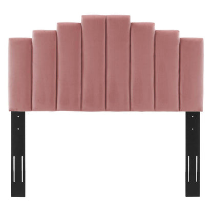 Bed | CasaFoyer Noelle Performance Velvet Twin Headboard | Glamorous Art Deco Style | Soft & Durable Upholstery | Adjustable Height | Cozy Foam Padding | casafoyer.myshopify.com