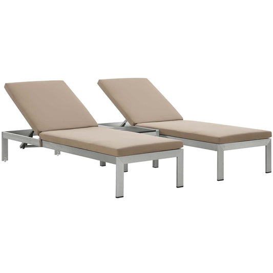 home office desk chairs | CasaFoyer Shore Outdoor Sun Lounger Set | Aluminum Frame | Clear Wheels | Minimalist Design | Includes Side Table & 2 Chaise Loungers | casafoyer.myshopify.com