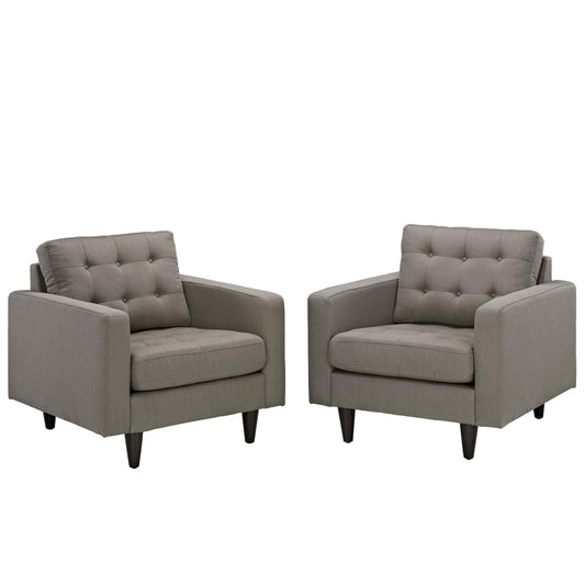 Sofa & chair Sets | Empress Upholstered Armchair Set | Exquisite Design | Tufted Buttons | Luxurious Cushions | Elegant Armrests | 2 Chairs Included | casafoyer.myshopify.com