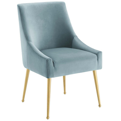 home office desk chairs | CasaFoyer Discern Performance Velvet Dining Chairs | Set of 2 | Elegant Design | Stain-Resistant Upholstery | Gold Legs | Versatile for Any Room | Light Blue | casafoyer.myshopify.com