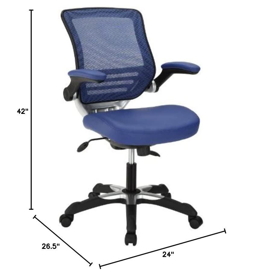 home office desk chairs | CasaFoyer Edge Office Chair | Revolutionary Functional Comfort | State-of-the-Art Ergonomics | Luxurious Leatherette Seat | Blue | casafoyer.myshopify.com