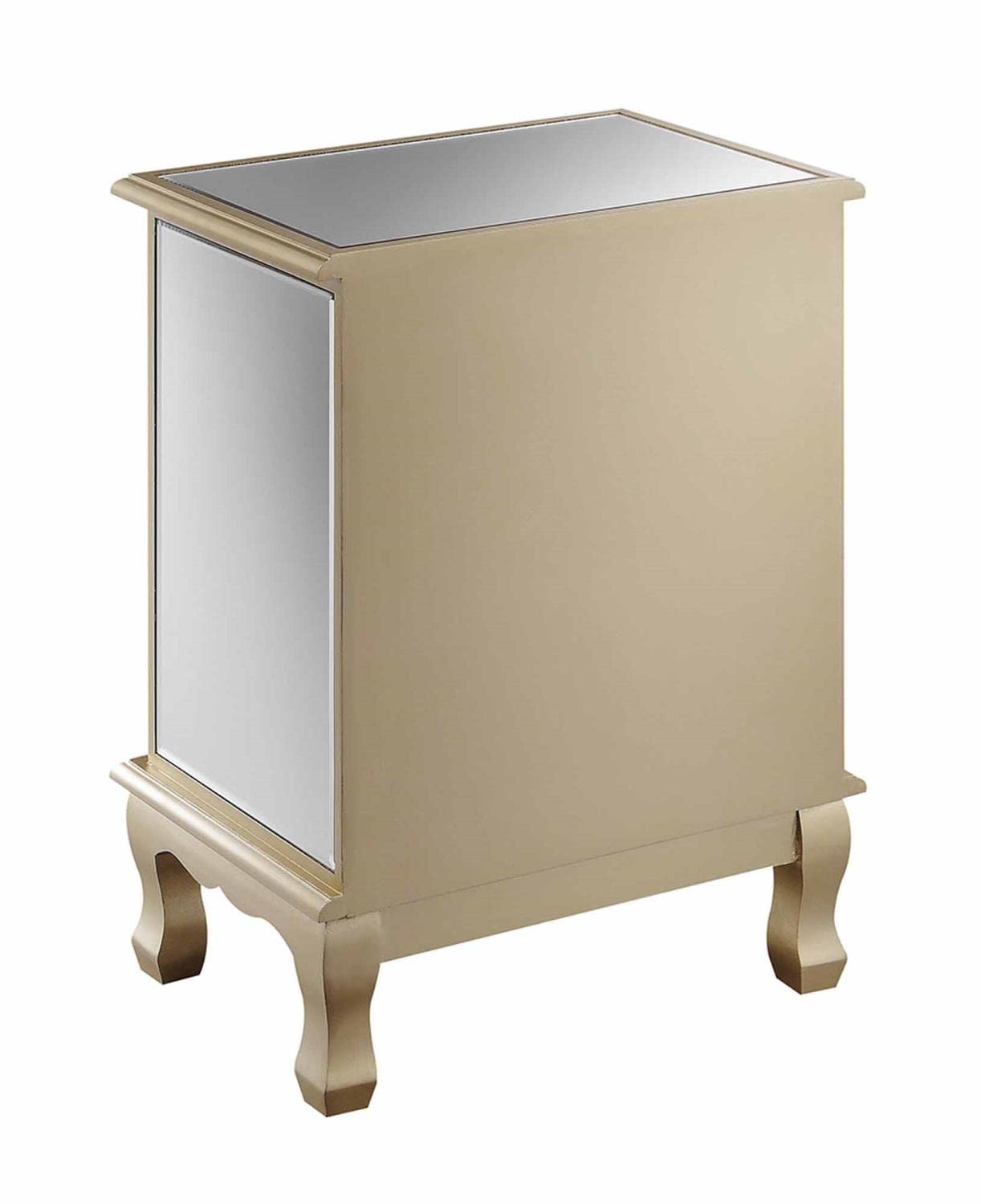 TABLE | Ergode Gold Coast Vineyard Mirrored 3 Drawer End Table | Elegant Charm, Faux Crystal Knobs, Ample Storage, Timeless & Contemporary Design | casafoyer.myshopify.com