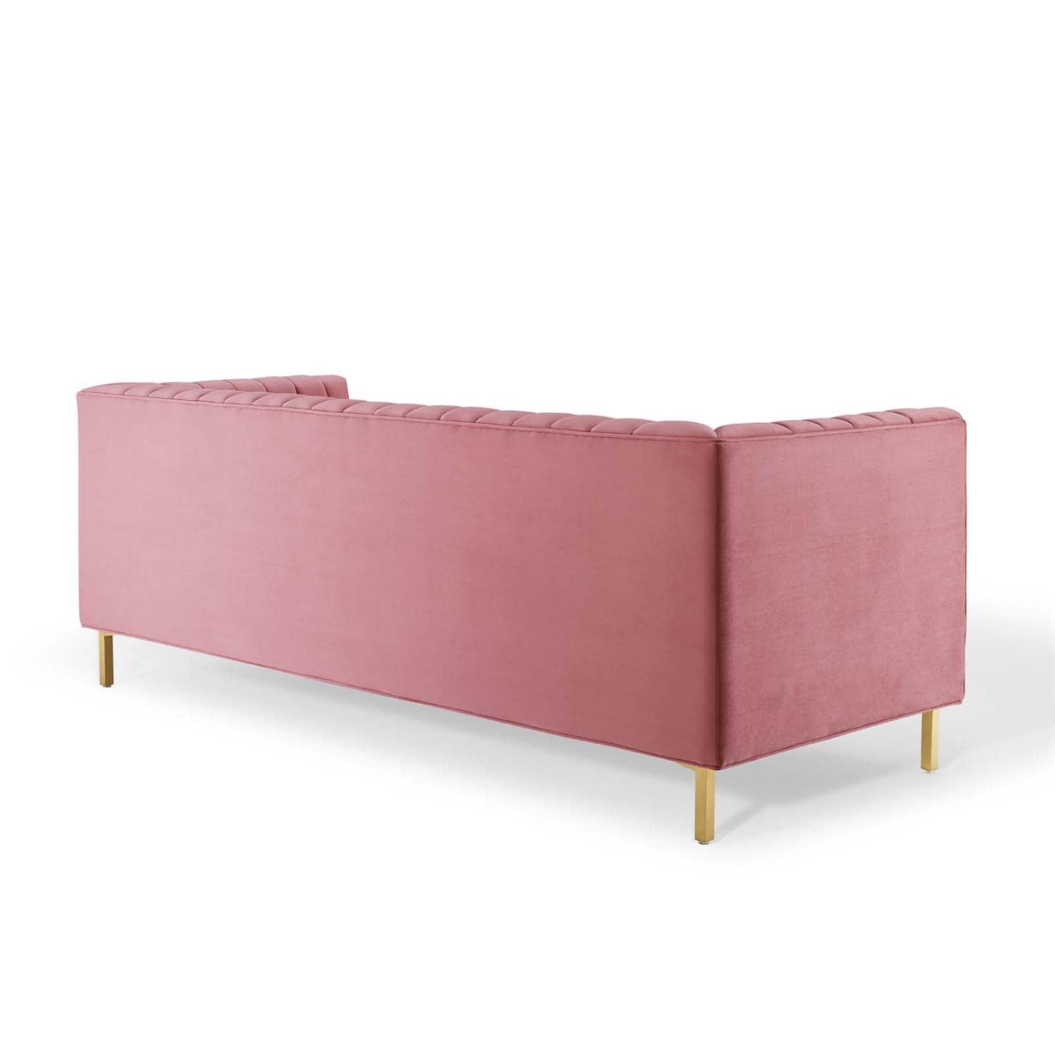 sofas | CasaFoyer Shift Channel Tufted Performance Velvet Living Room Sofa | Elegant Deco Design | Stain-Resistant Upholstery | Gold Stainless Steel Legs | 900 lbs Weight Capacity | casafoyer.myshopify.com
