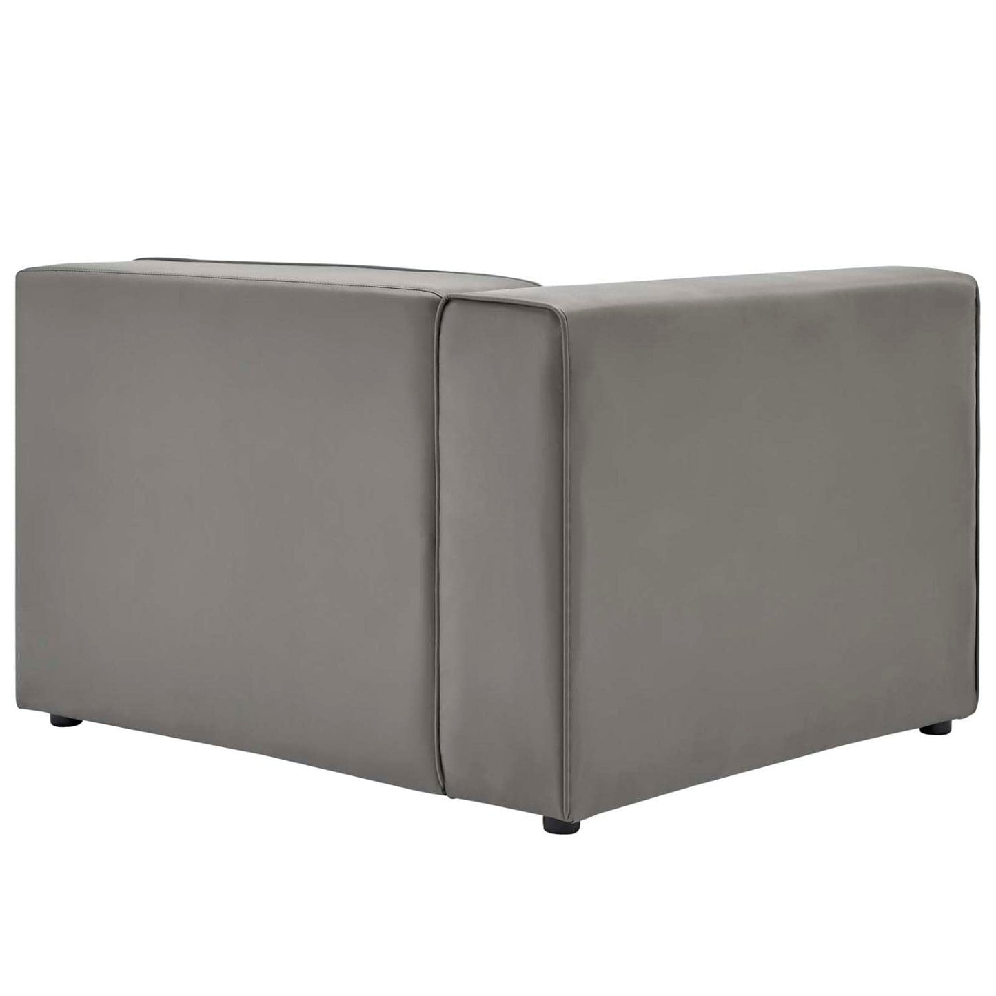sofas | CasaFoyer Mingle Vegan Leather Left-Arm Chair | Ultimate Comfort | Spacious Design | Dense Foam Padding | Adjustable | Vegan Leather Upholstery | Sturdy Legs | Modular Sectional Sofa | Gray | casafoyer.myshopify.com