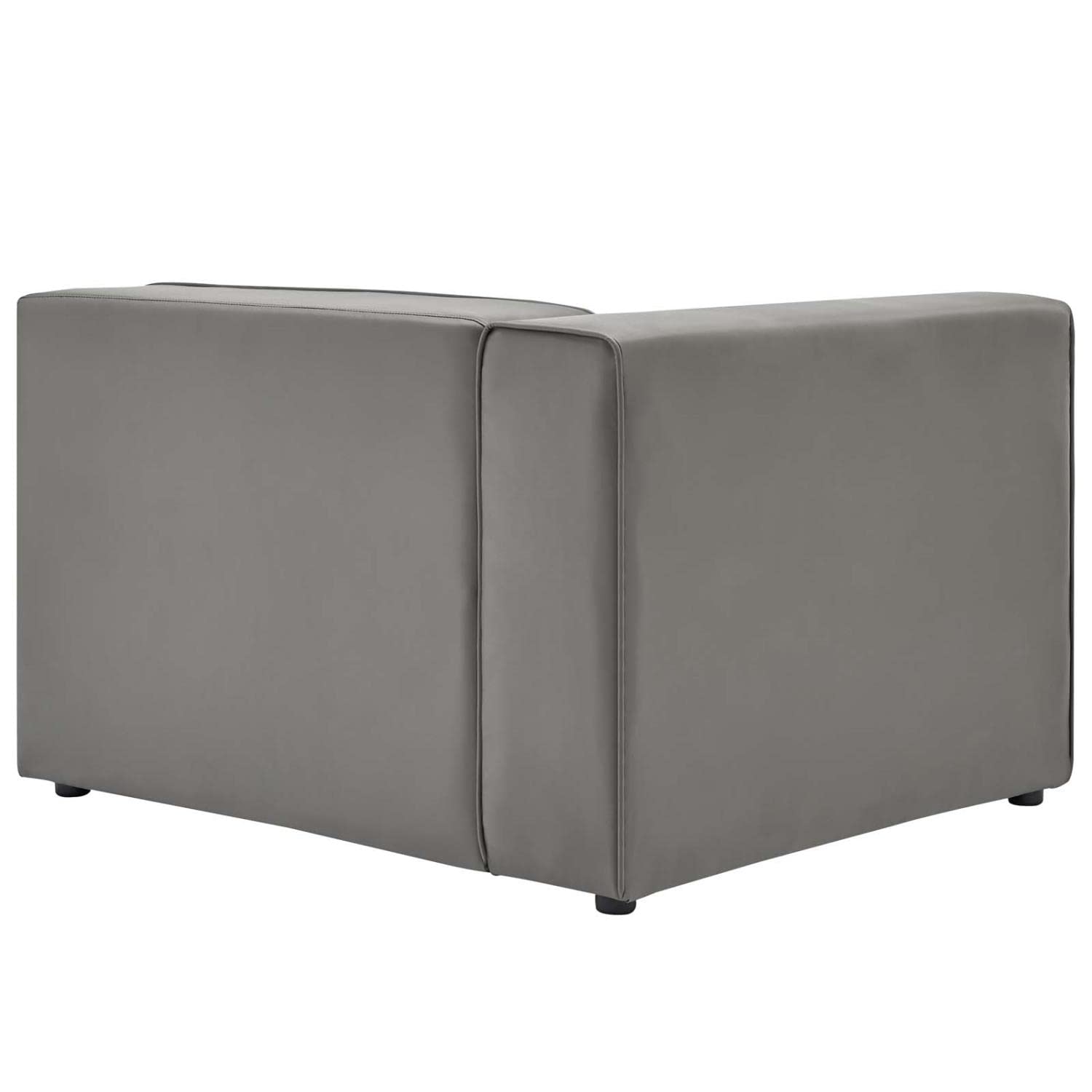 sofas | CasaFoyer Mingle Vegan Leather Left-Arm Chair | Ultimate Comfort | Spacious Design | Dense Foam Padding | Adjustable | Vegan Leather Upholstery | Sturdy Legs | Modular Sectional Sofa | Gray | casafoyer.myshopify.com