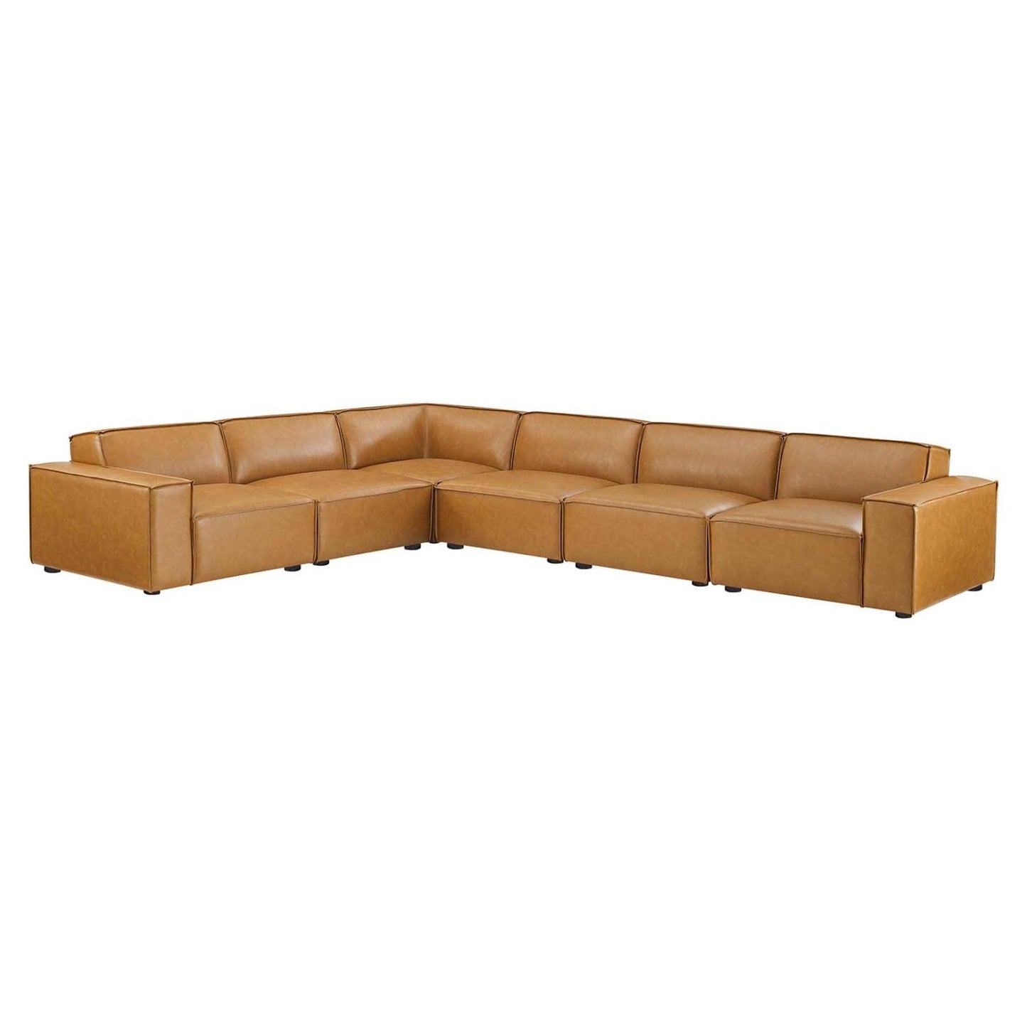 kitchen and dining room sets | CasaFoyer Restore Vegan Leather 6-Piece Sectional Sofa | Luxurious & Customizable | Sleek Design | French Piping | Comfortable & Durable | Non-Marking Foot Caps | 440 lbs Weight Capacity | casafoyer.myshopify.com