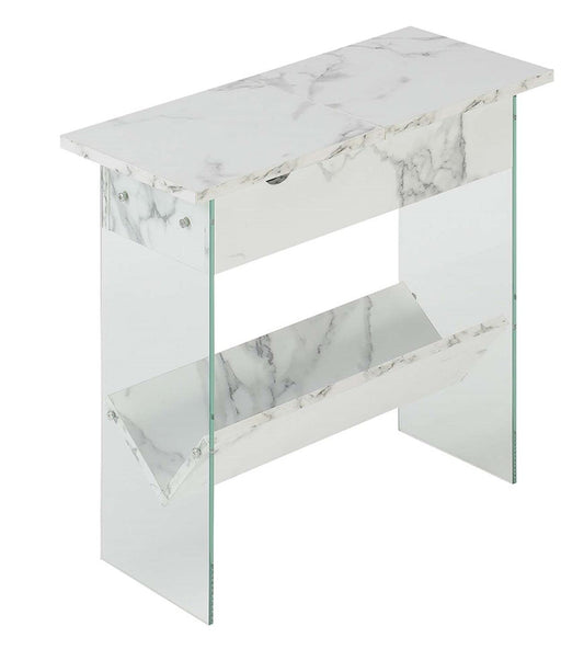 TABLE | Ergode SoHo Flip Top End Table | Charging Station, Storage & USB Ports | Modern Design, Cable Management | Durable Particle Board | SoHo Collection | casafoyer.myshopify.com