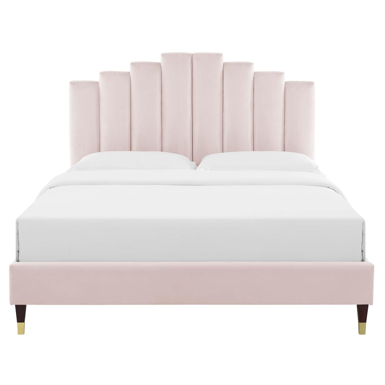 adjustable bed bases | CasaFoyer Elise Performance Velvet King Platform Bed | Opulent Elegance | Art Deco Style | Stain-Resistant | Memory Foam Compatible | Sturdy Foundation | 800 lbs Weight Capacity | casafoyer.myshopify.com