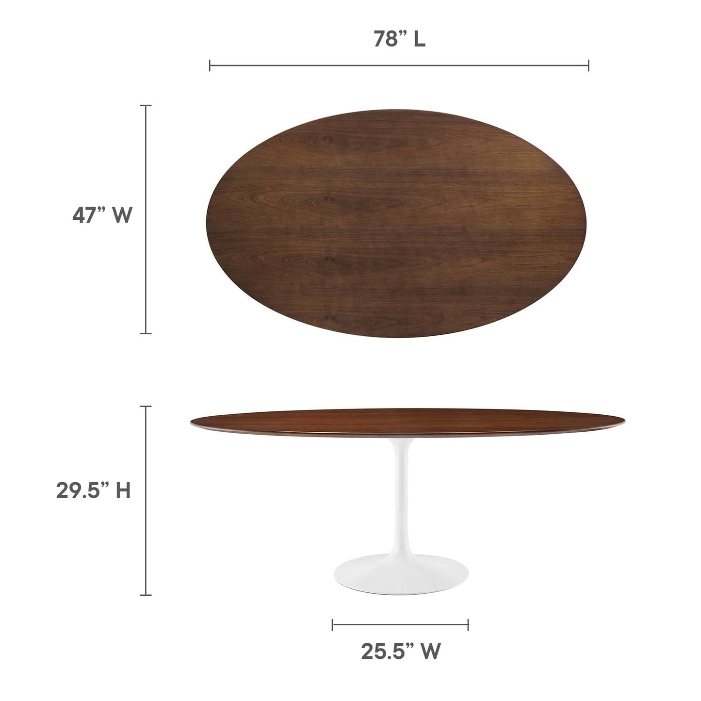 patio dining tables | CasaFoyer Lippa 78 Dining Table | Iconic Modern Design | Circular Top | Tapered Base | Chip-Resistant Finish | Walnut Wood | casafoyer.myshopify.com