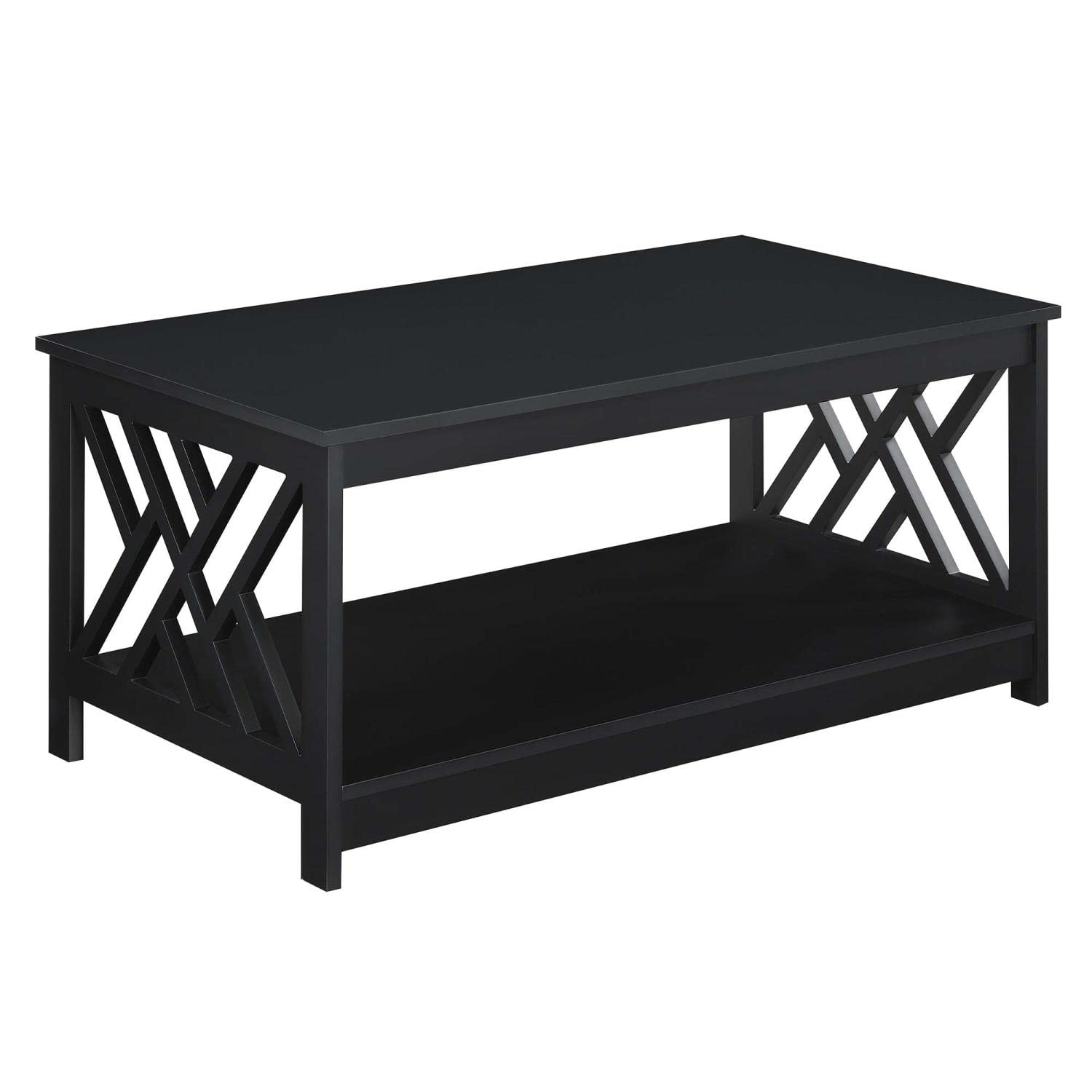 TABLE | Ergode Titan Coffee Table | Geometric Side Panels | Open-Concept Shelf | Durable MDF Construction | Non-Toxic Paint Finish | Titan Collection | casafoyer.myshopify.com