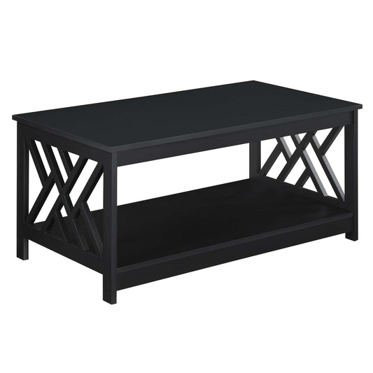 TABLE | Ergode Titan Coffee Table | Geometric Side Panels | Open-Concept Shelf | Durable MDF Construction | Non-Toxic Paint Finish | Titan Collection | casafoyer.myshopify.com