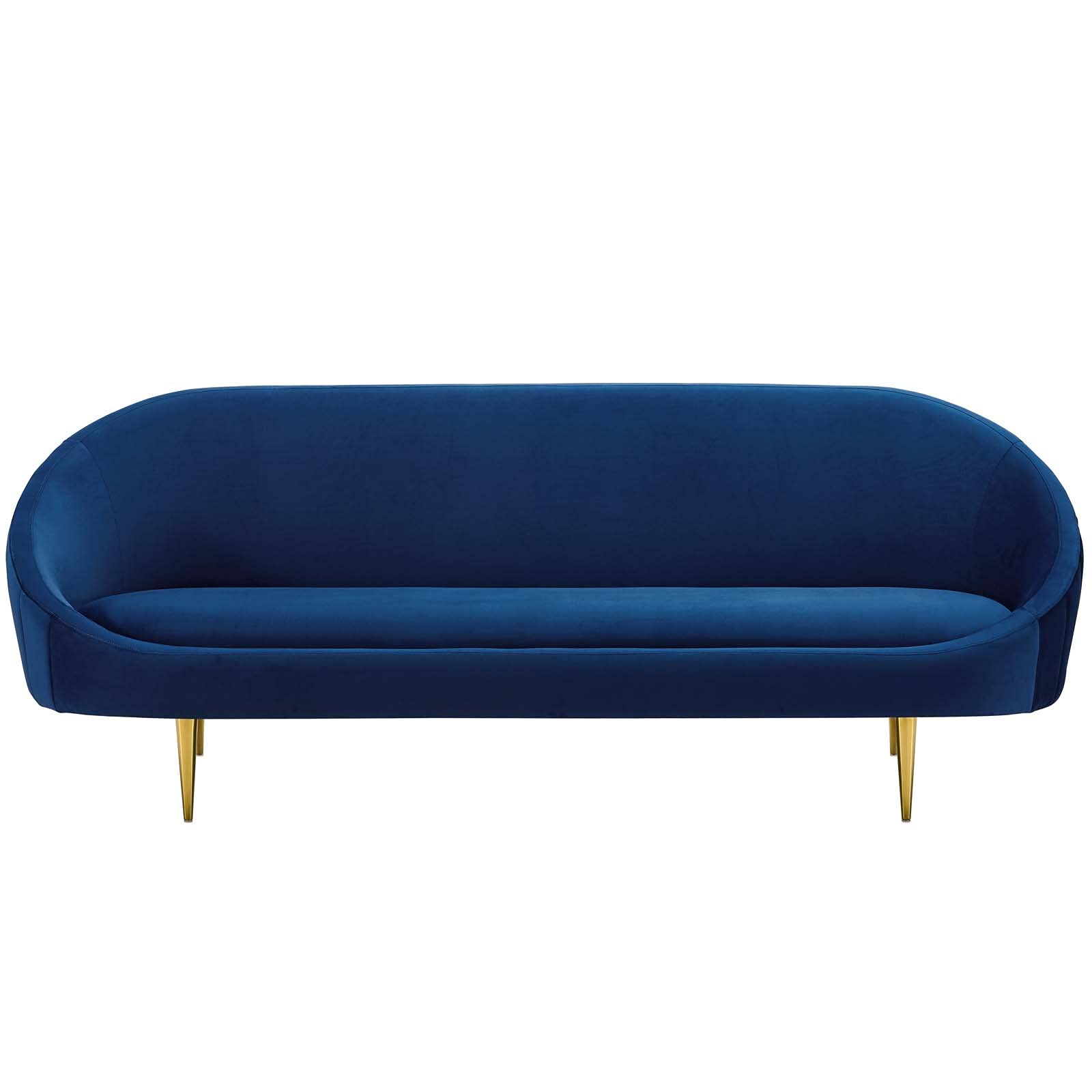 sofas | CasaFoyer Sublime Curve Back Sofa | Luxurious Stain-Resistant Velvet | Dense Foam Cushioning | Modern Design | Versatile Accent Couch | Gold Stainless Steel Legs | 900 lbs Weight Capacity | casafoyer.myshopify.com