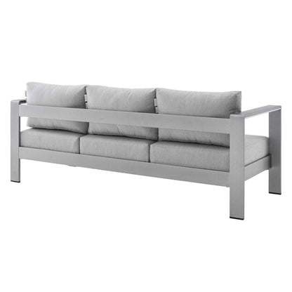 kitchen and dining room sets | CasaFoyer Shore Aluminum 7 Piece Outdoor Patio Furniture Set | Sturdy Anodized Frames | Sunbrella Fabric Cushions | Reliable Functionality | casafoyer.myshopify.com