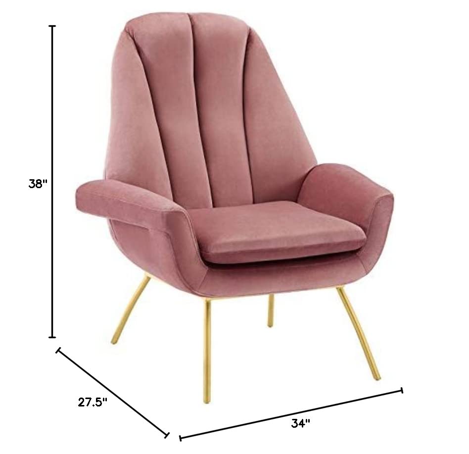 home office desk chairs | CasaFoyer Summit Accent Armchair | Highback Curved Tufting | Stain-Resistant Velvet | Gold Legs | Ideal for Living Room, Bedroom, Home Office | casafoyer.myshopify.com