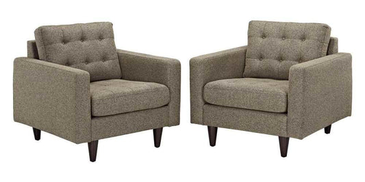 home office desk chairs | CasaFoyer Empress Collection: Tufted Button Armchairs - Set of 2 | Luxurious Design | Sturdy Wooden Legs | Exquisite Fabric Upholstery | casafoyer.myshopify.com