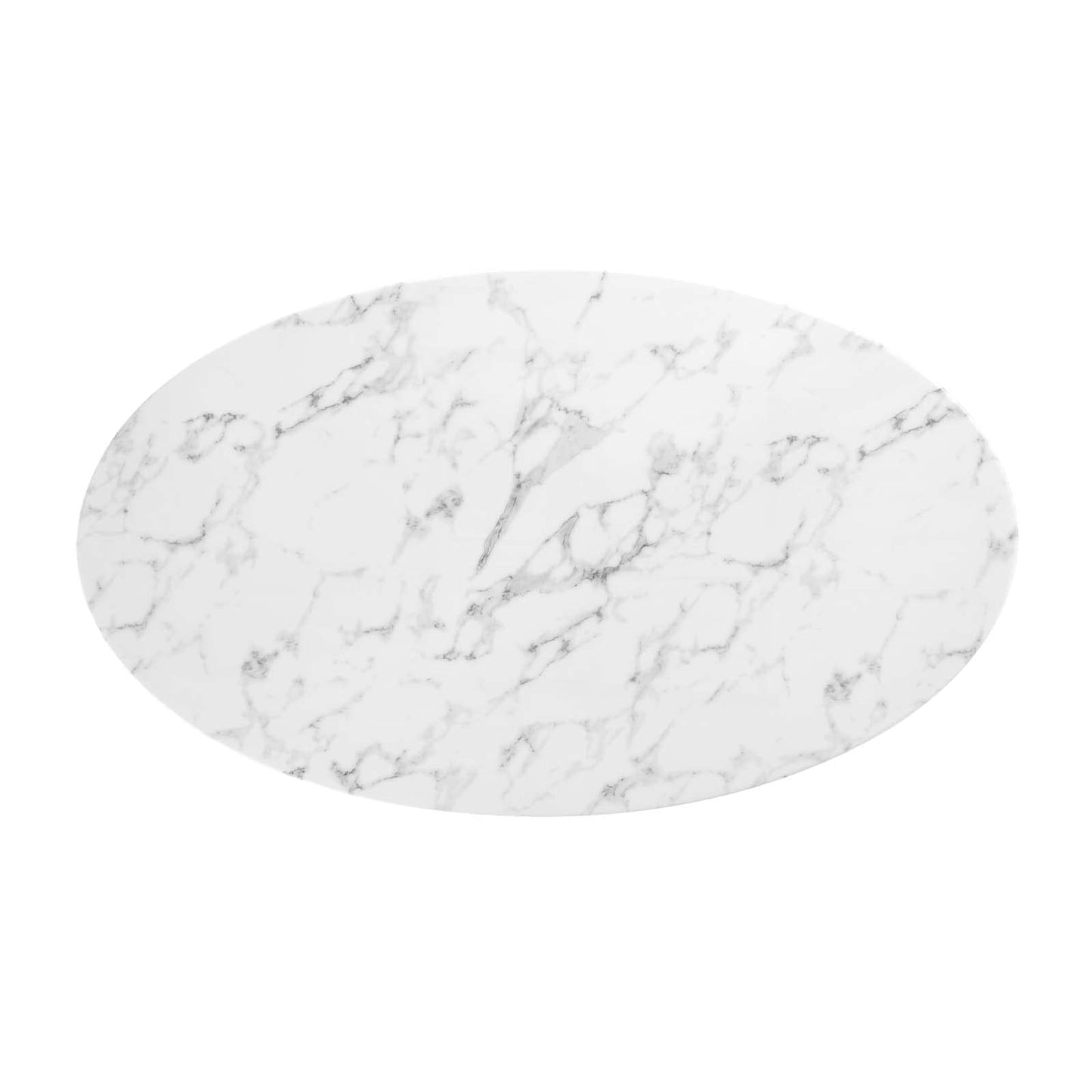 Dining Table | Lippa 54 Oval Artificial Marble Dining Table | Timeless Modern Design | Scratch Resistant Finish | Tapered Metal Base | casafoyer.myshopify.com