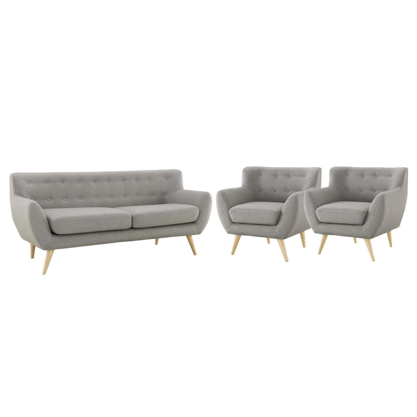 kitchen and dining room sets | CasaFoyer Opulent Comfort | Elegant Living Room Set | Dual Cushion | Curved Design | Mid-Century Inspired | Polyester Upholstery | Sturdy Wooden Legs | Remark Collection | Sofa & Armchairs | casafoyer.myshopify.com