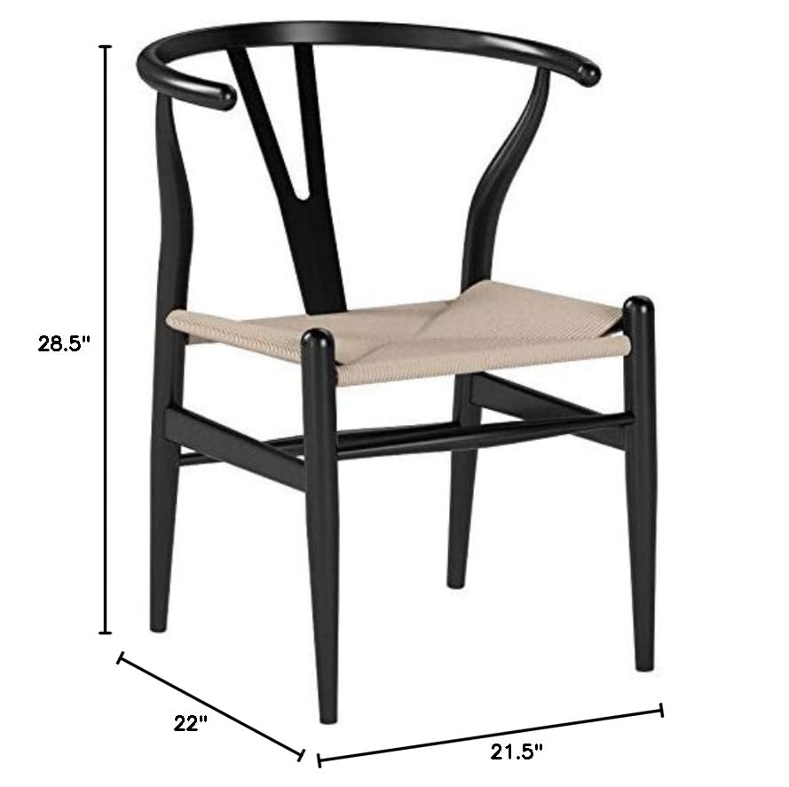 Sofa & chair Sets | Amish Dining Chair Set of 2 | Timeless Craftsmanship | Beechwood Back | Transitional Style | Eco-Friendly Paper Rope Seat | casafoyer.myshopify.com