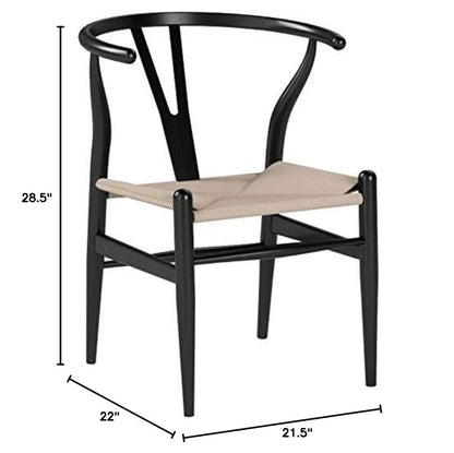 Sofa & chair Sets | Amish Dining Chair Set of 2 | Timeless Craftsmanship | Beechwood Back | Transitional Style | Eco-Friendly Paper Rope Seat | casafoyer.myshopify.com