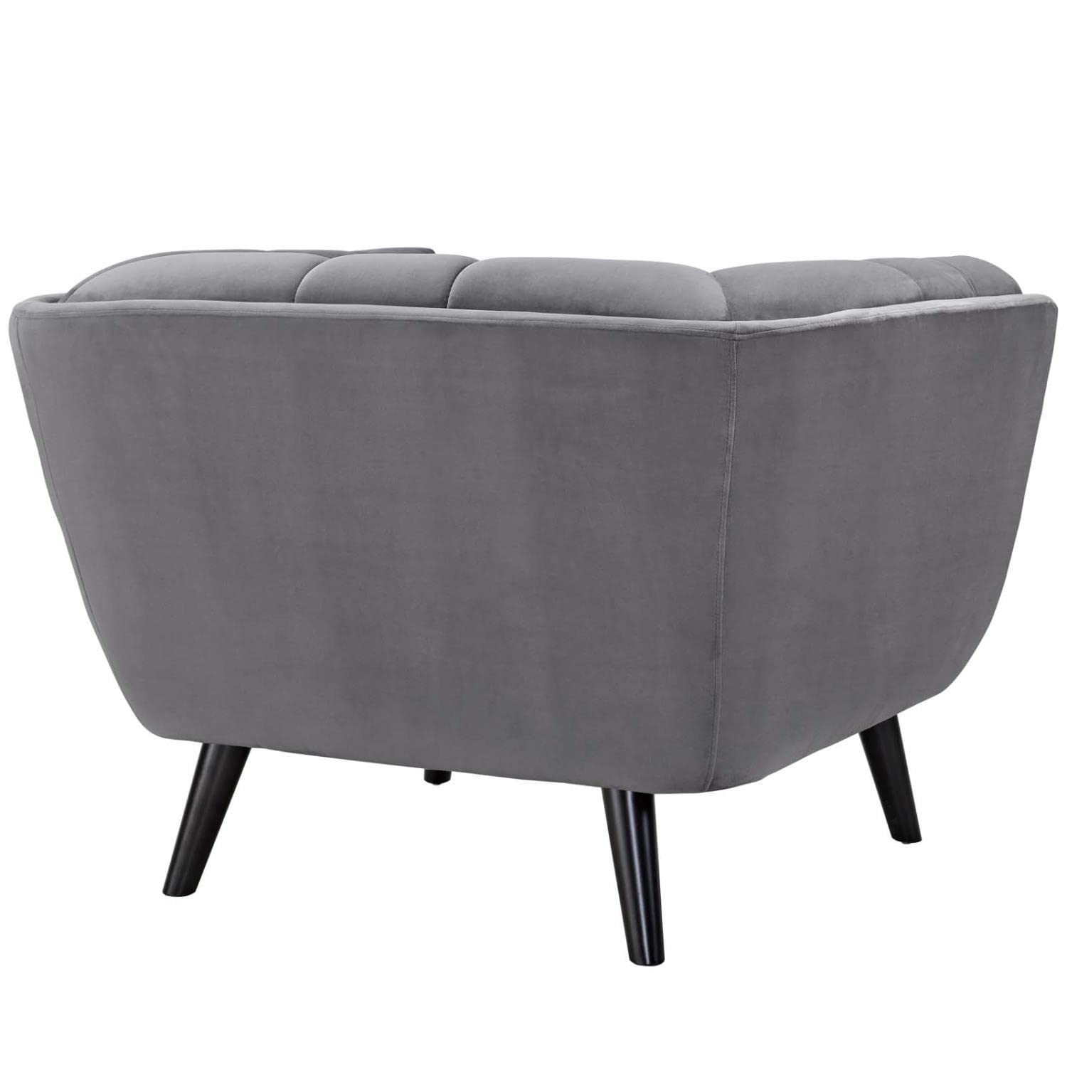 kitchen and dining room sets | CasaFoyer Bestow Performance Velvet Armchair Set | Luxurious | Stain-Resistant | Comfortable | Button Tufted | Black Legs | 2 Piece Set | Gray | casafoyer.myshopify.com
