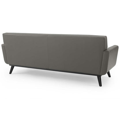 sofas | CasaFoyer Engage Mid-Century Modern Tufted Top-Grain Leather Sofa | Plush & Stylish Lounge Furniture | Gray | Living Room, Lounge, or Office | casafoyer.myshopify.com