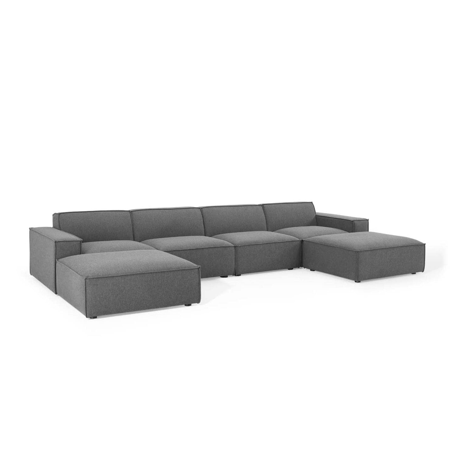 kitchen and dining room sets | CasaFoyer Restore Upholstered Fabric 6-Piece Sectional Sofa | Minimalist Elegance | French Piping | Polyester Upholstery | Dense Foam Padding | Pocket Coil Spring System | Sturdy Construction | Non-Marking Foot Caps | casafoyer.myshopify.com