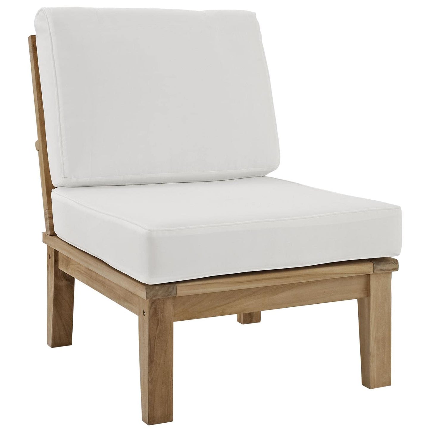 Patio Furniture Sets | Marina Teak Wood Outdoor Patio Furniture Sofa Sectional Set | Luxury, Durable, Weather-Resistant | Modern Design | 2 Piece Middle Sofa Set | casafoyer.myshopify.com