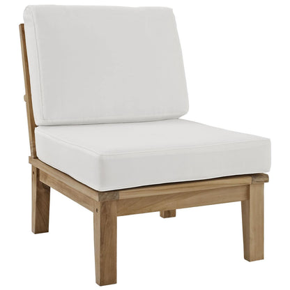 Patio Furniture Sets | Marina Teak Wood Outdoor Patio Furniture Sofa Sectional Set | Luxury, Durable, Weather-Resistant | Modern Design | 2 Piece Middle Sofa Set | casafoyer.myshopify.com