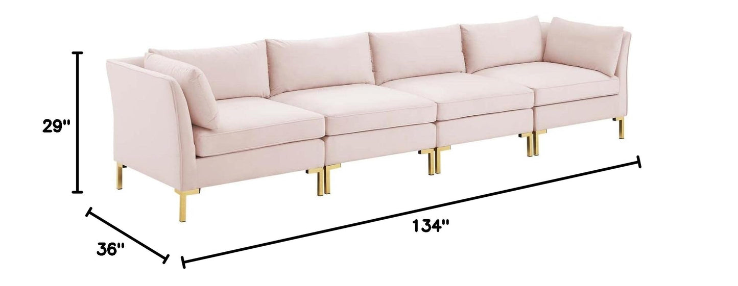 sofas | CasaFoyer Ardent Performance Velvet Sofa | Vintage Modern Glam Deco Style | Versatile Sectional Design | Stain-Resistant Upholstery | Premium Seating Experience | Gold Metal Legs | Set of 4 Chairs | casafoyer.myshopify.com
