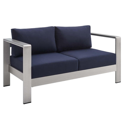 kitchen and dining room sets | CasaFoyer Shore Aluminum 4 Piece Outdoor Patio Furniture Set | Sturdy Anodized Frames | Sunbrella Cushions | Ideal for Casual Gatherings | casafoyer.myshopify.com