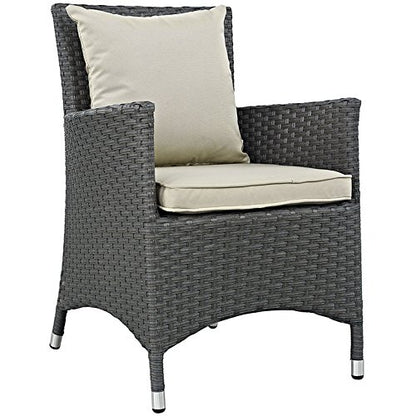 kitchen and dining room sets | CasaFoyer Sojourn Outdoor Patio Furniture Set | 7 Piece Dining Collection | Sunbrella Cushions | Synthetic Rattan Weave | Aluminum Frame | casafoyer.myshopify.com