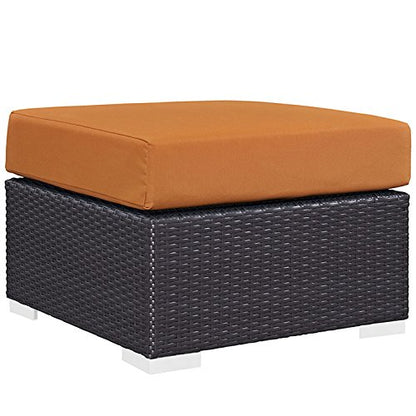 kitchen and dining room sets | CasaFoyer Convene Outdoor Sectional Set | Synthetic Rattan | Aluminum Frame | Weather-Resistant Cushions | Includes Ottoman & Armchairs | casafoyer.myshopify.com