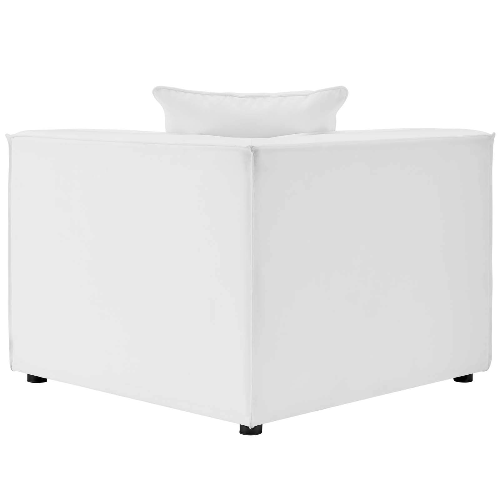 kitchen and dining room sets | CasaFoyer Outdoor Patio Saybrook Upholstered 4-Piece Sectional Sofa | Comfortable | Durable | Weather-Resistant | Elegant Design | Porch, Deck, Poolside, Patio | Includes Armless Chair, Ottoman, Corner Chairs | Supports up to 300 lbs | White | casafoyer.myshopify.com