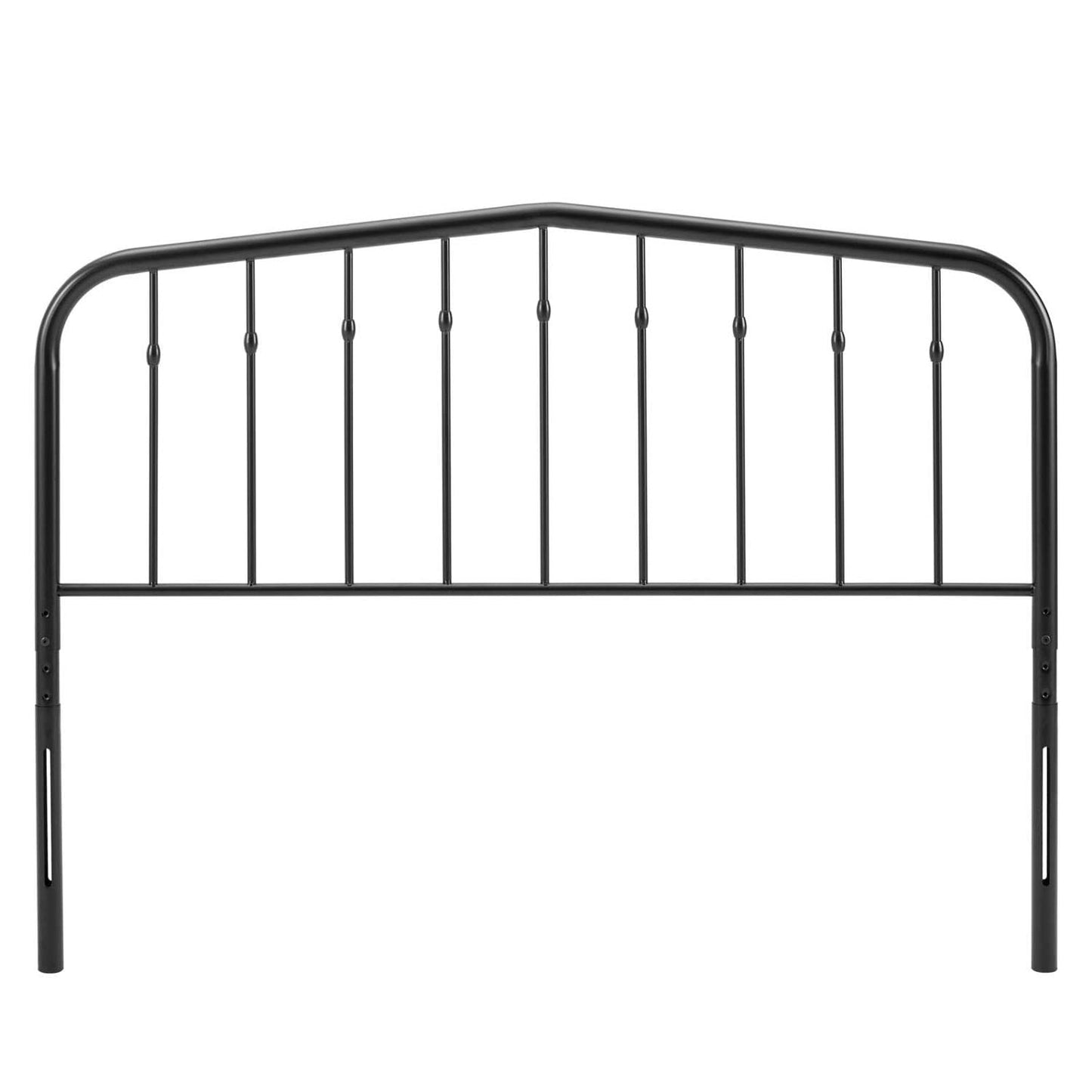 Bed | CasaFoyer Lennon Metal Queen Headboard | Cottage Farmhouse Design | Sleek Silhouette | Trendy Spindles | Durable Iron | Powder-Coated Finish | 7 Mounting Positions | casafoyer.myshopify.com