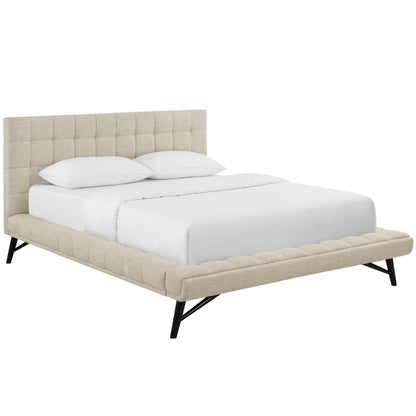 adjustable bed bases | CasaFoyer Julia Queen Platform Bed | Sturdy Plywood Frame | Biscuit Tufted Upholstery | Low-Profile Design | Wood Slat Support System | 800 lbs Capacity | casafoyer.myshopify.com