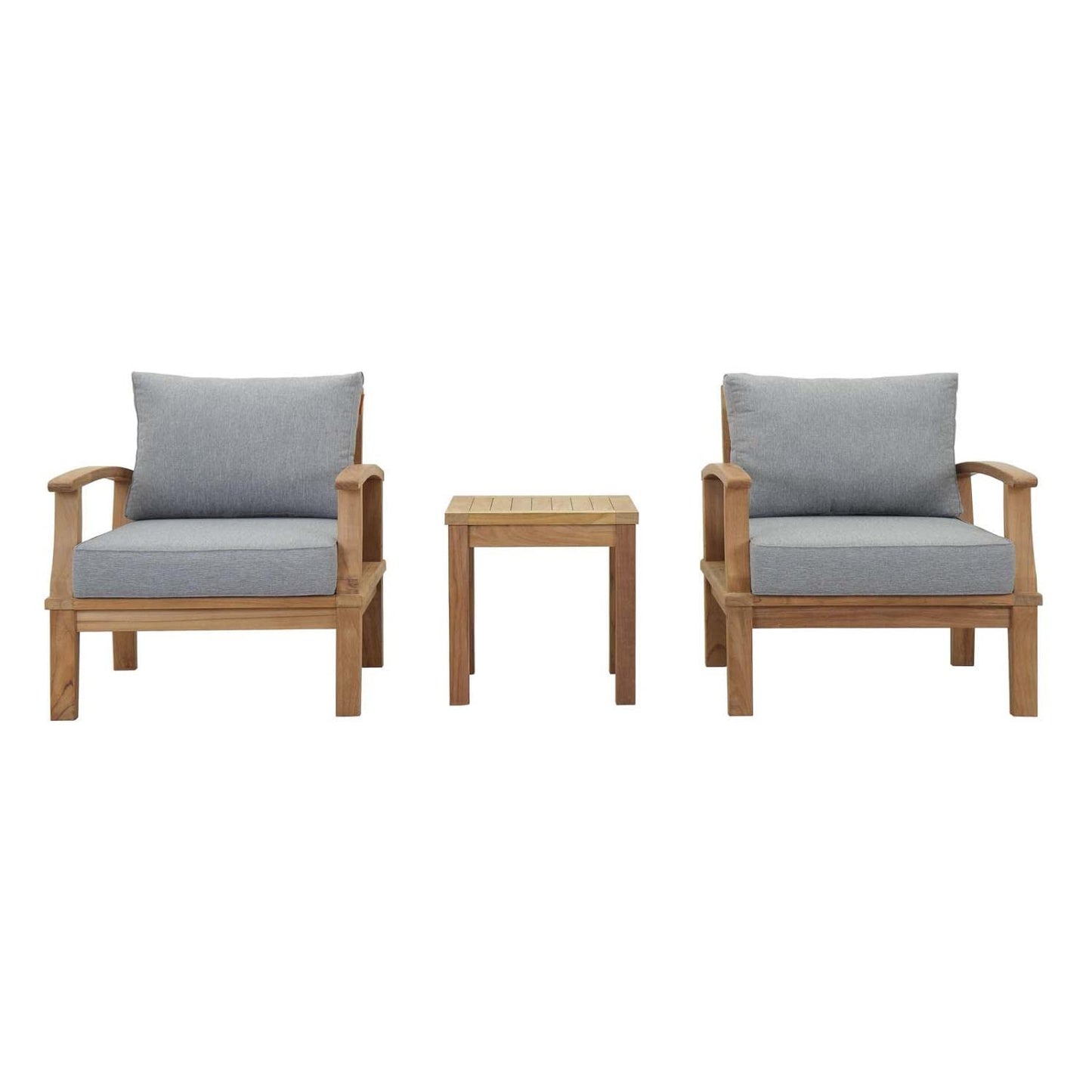 kitchen and dining room sets | CasaFoyer Marina Teak Wood Outdoor Patio Furniture Sofa Sectional Set | Luxury | Durable | All-Weather Cushions | Modern Design | Includes Side Table & Armchairs | casafoyer.myshopify.com