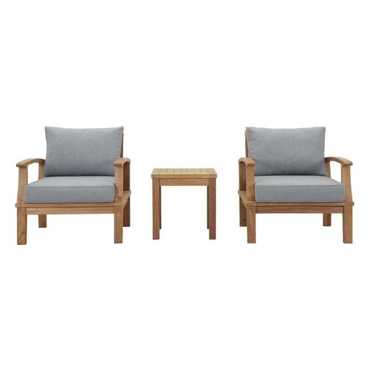 kitchen and dining room sets | CasaFoyer Marina Teak Wood Outdoor Patio Furniture Sofa Sectional Set | Luxury | Durable | All-Weather Cushions | Modern Design | Includes Side Table & Armchairs | casafoyer.myshopify.com