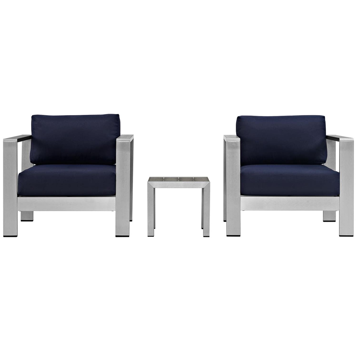 kitchen and dining room sets | CasaFoyer Shore Outdoor Patio Collection | Durable Aluminum Furniture Set with Sectional Sofa, Side Table, and Armchairs | casafoyer.myshopify.com