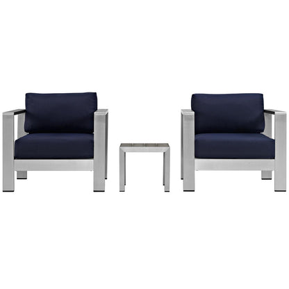 kitchen and dining room sets | CasaFoyer Shore Outdoor Patio Collection | Durable Aluminum Furniture Set with Sectional Sofa, Side Table, and Armchairs | casafoyer.myshopify.com