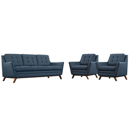 kitchen and dining room sets | CasaFoyer Beguile Collection | Mid-Century Style | Upholstered Living Room Set | Sofa & Armchairs | Azure | casafoyer.myshopify.com