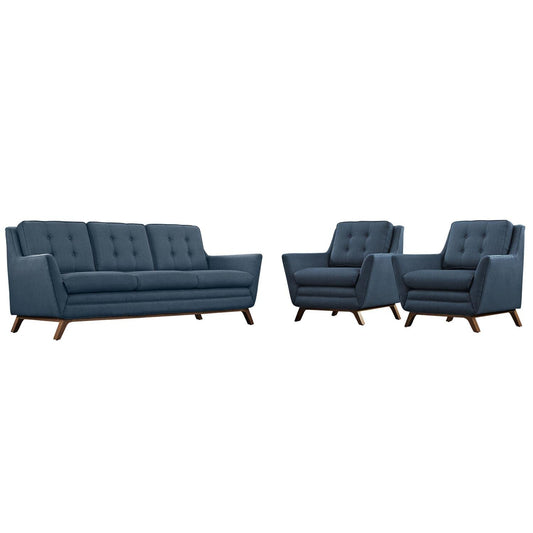 kitchen and dining room sets | CasaFoyer Beguile Collection | Mid-Century Style | Upholstered Living Room Set | Sofa & Armchairs | Azure | casafoyer.myshopify.com
