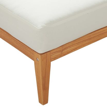 executive chairs | CasaFoyer Northlake Premium Grade A Teak Outdoor Ottoman | Customize Your Space with Durable Patio Furniture | Natural White | casafoyer.myshopify.com