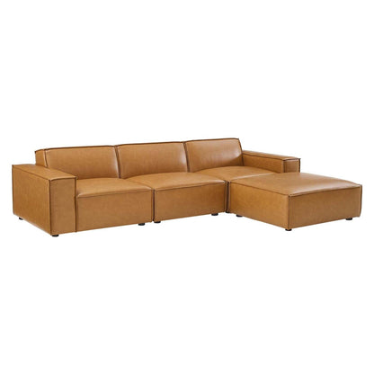 kitchen and dining room sets | CasaFoyer Restore Vegan Leather 4-Piece Sectional Sofa | Elegant Design | Comfortable Seating | Sturdy Construction | Tan | casafoyer.myshopify.com