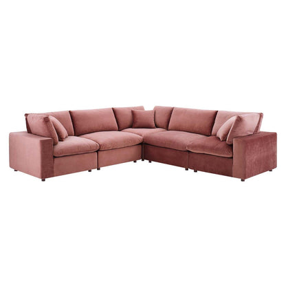 kitchen and dining room sets | CasaFoyer Commix | Luxurious Sectional Sofa | Stain-Resistant Velvet | Down Feather Cushions | Solid Wood Construction | 5-Piece Set | casafoyer.myshopify.com
