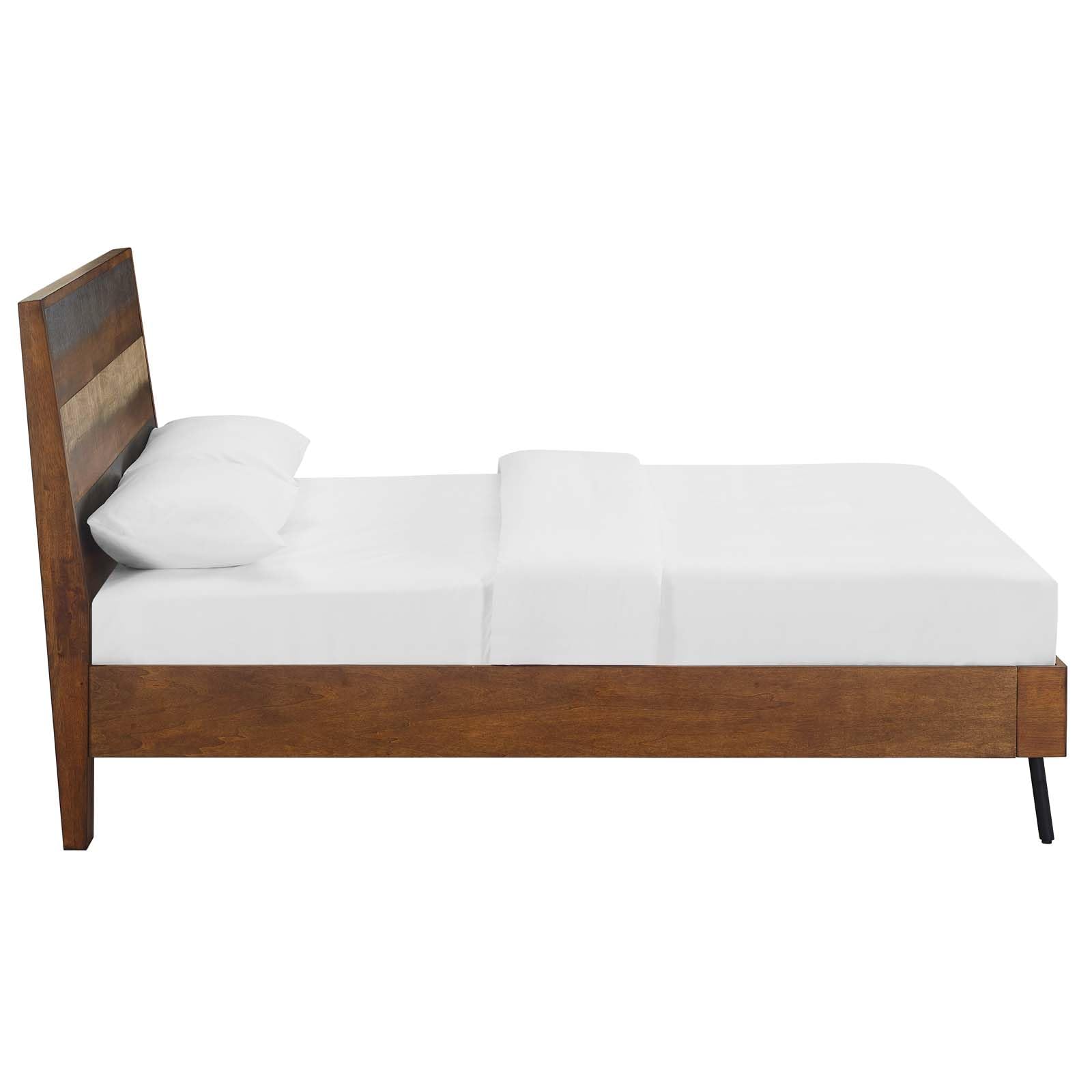 Bed | CasaFoyer Arwen Collection | Queen Bed Set - Walnut Veneer | Durable MDF Wood | No Box Spring | Ample Storage | Supports 2,205 lbs | casafoyer.myshopify.com