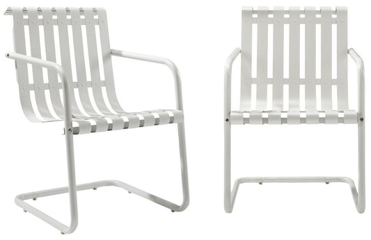 Chair | CasaFoyer Gracie Cantilevered Steel Chair | Weatherproof & Comfortable | White | 2PC/1CARTON | casafoyer.myshopify.com