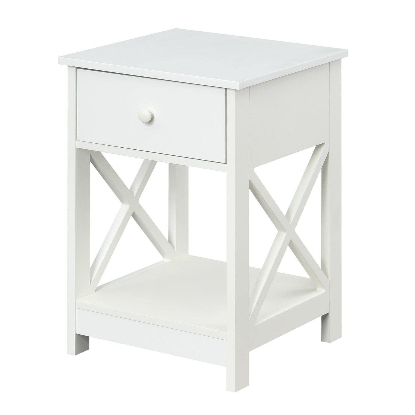 TABLE | Ergode Oxford 1 Drawer End Table with Shelf | Modern Design | Durable MDF | Sleek Silhouette | Convenient Storage Solution | casafoyer.myshopify.com