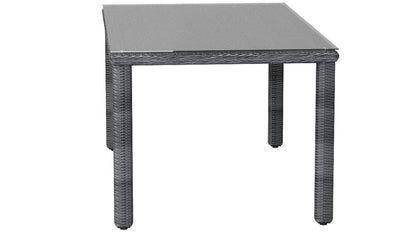 Patio Umbrella | Summon Outdoor Patio 90 Rectangle Dining Table | Luxurious Ambiance | Durable Synthetic Rattan | UV Resistant | Powder-Coated Aluminum Frame | Perfect for Patio, Backyard, Poolside | Umbrella not included | casafoyer.myshopify.com