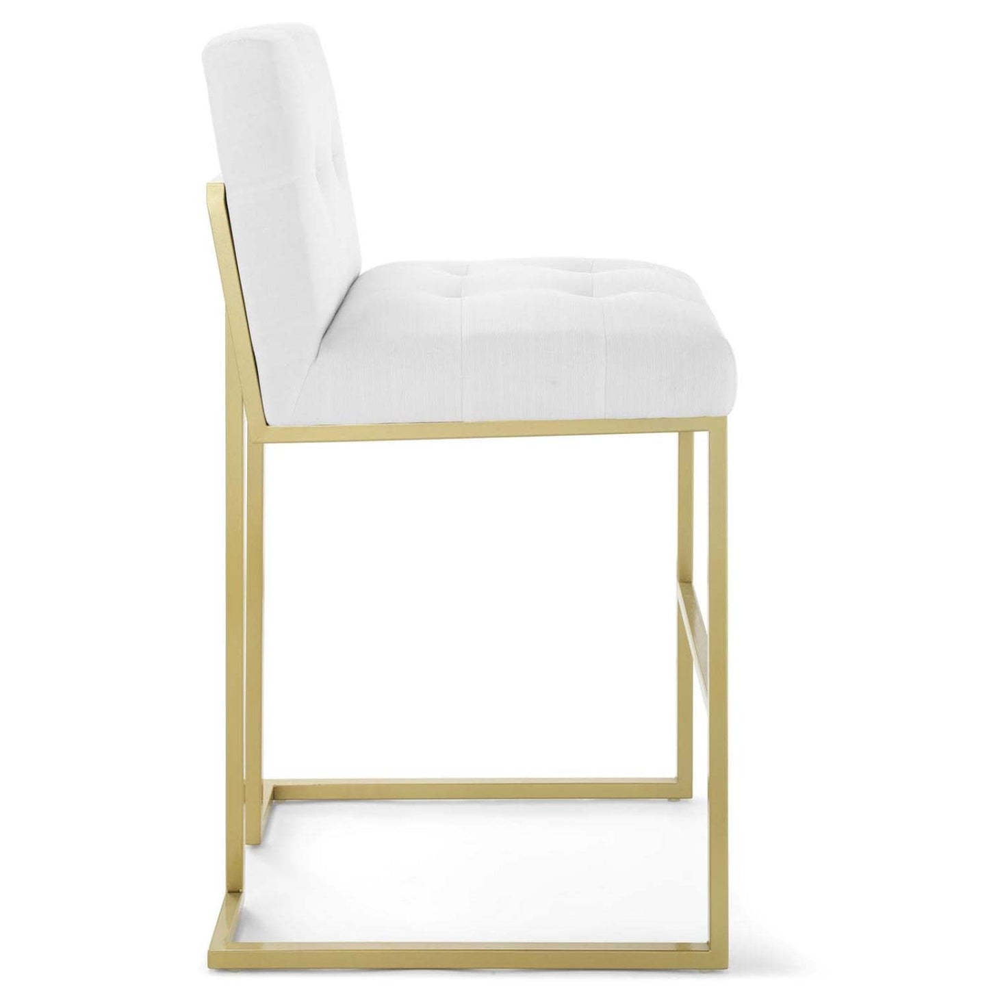 barstools | CasaFoyer Privy Bar Stool | Glamorous Deco-Inspired Design | Soft Fabric Upholstery | Gold Stainless Steel Base | Convenient Footrest | No Assembly | 331 lbs Capacity | 1 Stool | casafoyer.myshopify.com