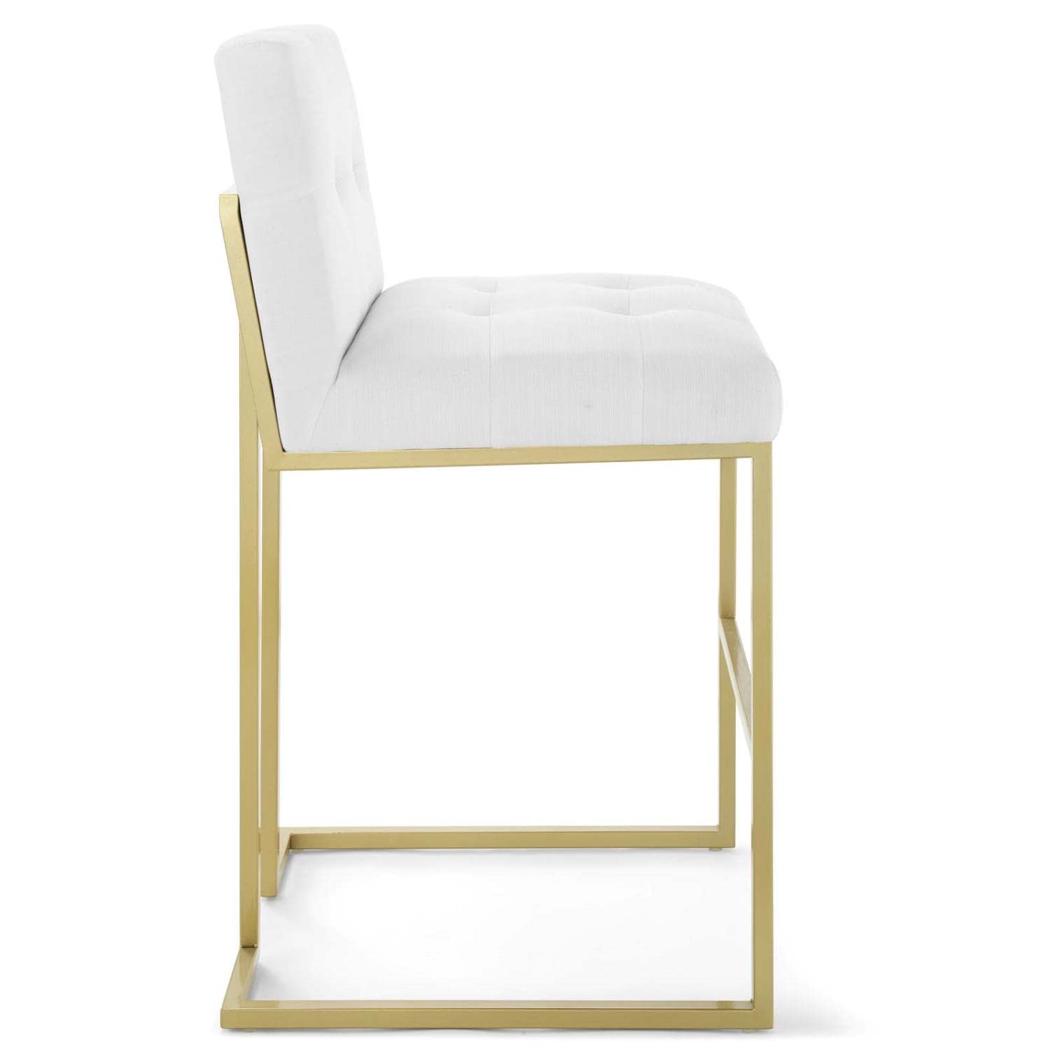 barstools | CasaFoyer Privy Bar Stool | Glamorous Deco-Inspired Design | Soft Fabric Upholstery | Gold Stainless Steel Base | Convenient Footrest | No Assembly | 331 lbs Capacity | 1 Stool | casafoyer.myshopify.com